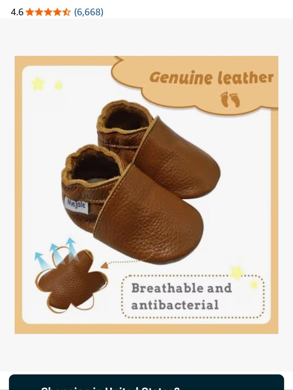 Mejale Baby Infant Toddler Shoes Slip-on Soft Sole Leather Moccasins Pre-Walkers